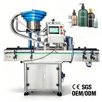 Máquina Tapadora Automática de Cuatro Ruedas CM140 para Botellas de Vidrio y Plástico con Certificación CE para Productos Alimenticios y de Cuidado de la Piel