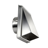 Hotte d'extraction murale carrée en acier inoxydable, étanche, avec grille d'aération à 45 degrés, garantie 1 an, pour cuisine et salle de bain