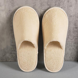 Özelleştirilebilir kaymaz yumuşak kapalı ayak otel terlikleri yıkanabilir beyaz siyah mercan polar kullanımlık misafirler için tek kullanımlık - Product Image 3