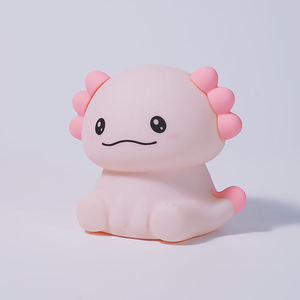 2026 Cute USB Rechargeable Axolotl Silicone Night Light LED Tap Control RGB Dimmable personalised <b>Lamp</b> for kids baby bedroom - Product Image 6