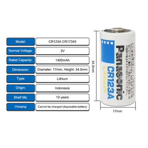 Batería de litio Original para medidor de cámara, 3v, CR123, CR, <span class=keywords><strong>123A</strong></span>, CR17345, 16340, cr123a - Product Image 3