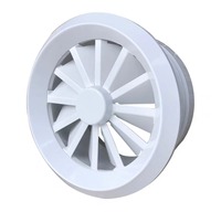 Diffuseur de ventilation moderne en acier galvanisé pour système CVC, sortie d'air tourbillonnant montée au plafond, pour bureau et extérieur, en aluminium