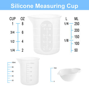 Timesri 1 सेट सिलिकॉन रेसिन मापने वाले कप किट डिय उपकरण सेट ट्रेंडी एक्सेसरीज़ हैंड क्राफ्ट डिडी मापने वाला कप - Product Image 5