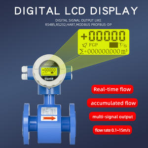 Medidor de flujo electromagnético personalizable de acero inoxidable 4-20mA, medidor de flujo integrado de líquido para agua, aceite, Gas, aire, aguas residuales, OEM - Product Image 2