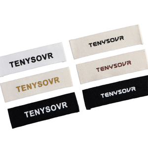 Étiquettes tissées personnalisées à coudre, étiquettes de marque en satin polyester pour vêtements, sacs et chaussures - Product Image 1