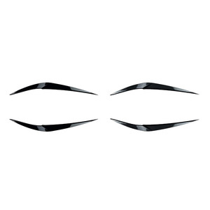 Pegatinas para Cejas de Faros Delanteros BMW X1 F48 2015+, Textura de Fibra de Carbono, Color Negro Piano, Calcomanías para Carrocería - Product Image 2