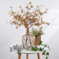 CL05001 Arrangement de Fleurs Artificielles Plantes Vertes Décor Vert Feuille de Dragon Doré Eucalyptus pour Verdure Fête de Mariage Flore