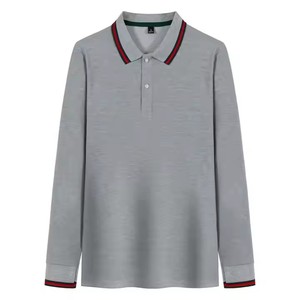 Polos de sublimation pour hommes OEM-Uniformes de golf et de travail tricotés à séchage rapide et à manches longues - Product Image 1