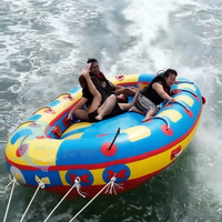 Bateau gonflable commercial flottant pour sports nautiques, jouets aquatiques remorquables, tube de ski nautique, bateau donut gonflable