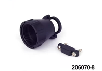 206070-8 Kit de fixation de câble, taille de coque 17, droit, diamètre de câble 11,51 mm, thermoplastique noir 94V-0 Circar