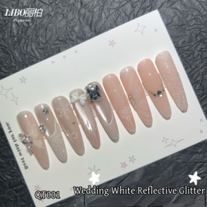 กลิตเตอร์สีขาวสะท้อนแสงสำหรับตกแต่งเล็บงานแต่งงาน กลิตเตอร์เพชรระยิบระยับ - Product Image 2