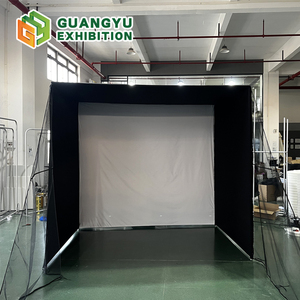 Enceinte <span class=keywords><strong>de</strong></span> simulateur <span class=keywords><strong>de</strong></span> golf avec écran d'impact HD <span class=keywords><strong>de</strong></span> 13 pieds, écran <span class=keywords><strong>de</strong></span> <span class=keywords><strong>projection</strong></span> 4:3, cadre en aluminium, filet et tubes en mousse <span class=keywords><strong>de</strong></span> rembourrage - Product Image 3