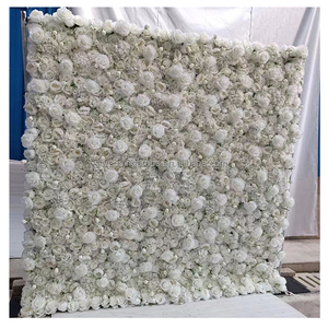 Panel <span class=keywords><strong>de</strong></span> flores artificiales 3D, <span class=keywords><strong>rosa</strong></span>, para decoración <span class=keywords><strong>de</strong></span> fiesta <span class=keywords><strong>de</strong></span> boda - Product Image 3