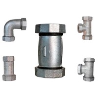 Raccord de compression en fonte malléable galvanisée PN16 1/2"-4" de haute qualité pour réparation de tuyaux d'eau/gaz/plomberie
