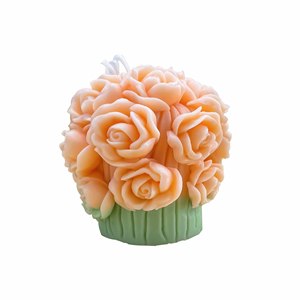Vela artesanal de cera de soja con aroma a ramo de rosas, adorno decorativo para bodas, fiestas, hogar y regalos. - Product Image 4