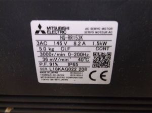มอเตอร์ AC รุ่น MR-J4 ซีรีส์ HG-RR153/HG-RR153B สำหรับ PLC พร้อมการสื่อสาร EtherCAT HG-RR103,HG-RR103B - Product Image 1