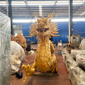 Neue Roboter-Drachens tatue Großes lebensgroßes Rauch-anima tro nisches chinesisches Drachen modell zum Verkauf - Product Image 3