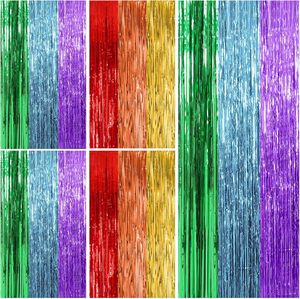 VANTUR Plastic Door <b>Curtain</b> with Gold <b>Tassel</b> Background Wall for Wedding Birthday Parties - Product Image 1