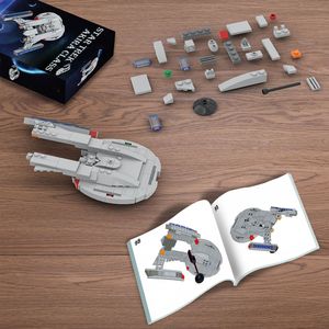 Modèle de navire de croisière <span class=keywords><strong>Star</strong></span> <span class=keywords><strong>Trek</strong></span> Enterprise Yakiraban, blocs de construction en plastique assemblés, jouet éducatif de construction DIY - Product Image 4