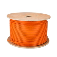 Linkwylan LSZH Cat7 kabel SFTP, kabel Solid berpelindung jaringan LAN mendukung 4PPoE komunikasi