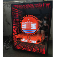 Enseigne néon LED miroir infini magique, enseigne en lettres miroir infini, enseigne néon LED RGB effet miroir infini