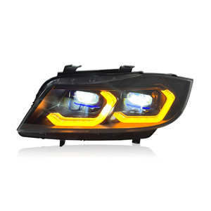 Conjunto de Faros Delanteros LED para <span class=keywords><strong>BMW</strong></span> Serie <span class=keywords><strong>3</strong></span> 2005-2012 E90, Luces de Circulación Diurna con Flujo de Agua y Señal de Giro - Product Image 1
