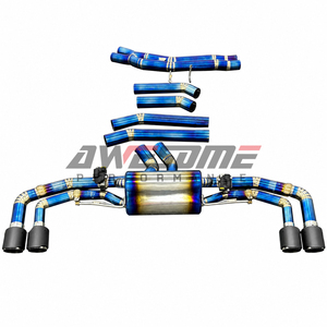 Escape de titanio azul quemado para <span class=keywords><strong>Audi</strong></span> <span class=keywords><strong>SQ7</strong></span> SQ8 <span class=keywords><strong>V8</strong></span> 4.0T, silenciador de titanio con válvula, escape trasero Valvetronic de alto rendimiento - Product Image 5