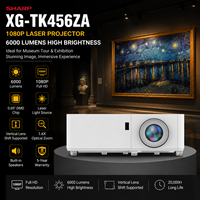 Projecteur laser portable Sharp XG-TK456ZA 1080P 6000 lumens compatible 3D pour musées et expositions