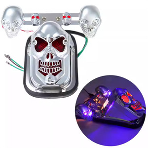 Accessoires de moto pour motos Cruiser, scooters, Big Turtle King, feux arrière rétro modifiés, clignotants en forme de crâne - Product Image 2