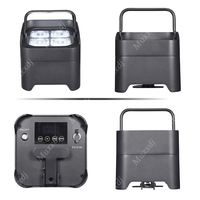 Lot de 4 projecteurs sans fil 4*18W RGBWA UV à LED sur batterie, avec télécommande DMX et application, étanches, pour DJ, mariages et éclairage de scène