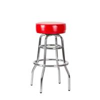 Tabouret de bar pivotant chromé de haute qualité, directement de l'usine, tabouret de magasin non pliable