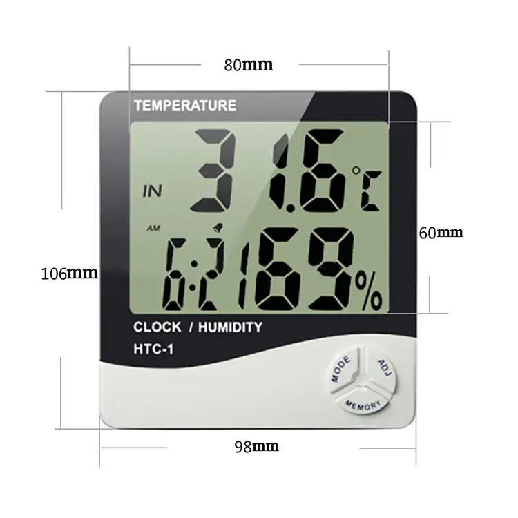 Factory Directly Sale digital hygrometer indoor thermometer HTC-1 HTC-2 Humidity Meter Weather Station with Cheap price