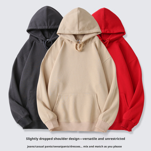Custom <strong>Men</strong> Thick Heavyweight Embroidered Logo 100% Organic Cotton Bulk Woolen Lined <strong>Green</strong> Solid Autumn Regular Fit <strong>Hoodie</strong> - Product Image 3