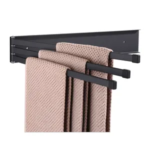 Foldable Towel Rack Swivel Towel Rack Self Adhesive Folding Towel Rack