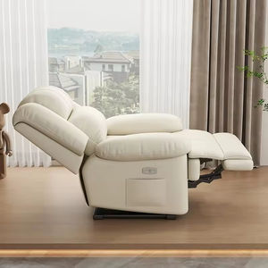 Sillón Reclinable Contemporáneo <span class=keywords><strong>de</strong></span> Tela para Sala <span class=keywords><strong>de</strong></span> Estar: Sofá con Diseño Eléctrico Extensible, Soporte Inflable y Estructura <span class=keywords><strong>de</strong></span> Madera o Metal - Product Image 6