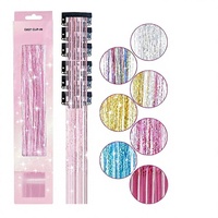 Perruque tressée BB à clipser, style C, avec fil doré laser, fil métallique coloré et brillant, accessoires de mode pour célébrités, pour fêtes et scènes