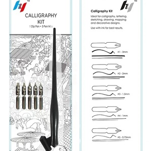 Ensemble de stylos de <span class=keywords><strong>calligraphie</strong></span> <span class=keywords><strong>arabe</strong></span> avec motif drapeau pour le bureau et les étudiants, pour écrire, dessiner, composer des bandes dessinées et peindre. En stock, échantillon disponible, promotion. - Product Image 1
