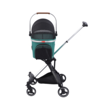 Poussette de voyage pour chien, réglable et étanche, à 4 roues, légère, pliable, avec support détachable