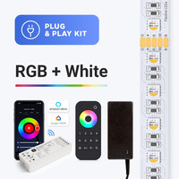 Flexibler 5050 RGBCW LED-Streifen 24V IP20 IP65 IP67 Wasserdicht Smart-Steuerung LED-Band für Decke TV-Hintergrundbeleuchtung Gaming-Raum