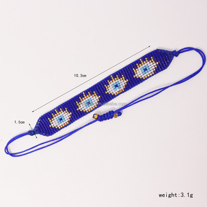 2025 hecho a mano trenzado ajustable Bohemia tema multicolor Miyuki cuentas de semillas de vidrio pulseras de ojo <span class=keywords><strong>del</strong></span> <span class=keywords><strong>diablo</strong></span> para mujeres - Product Image 5