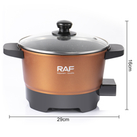 Top vente petit 2.5L antiadhésif multi-fonction cuisinière Portable électrique poêle marmite électrique marmite électrique avec support à vapeur