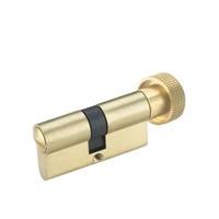 Cylindre de serrure de porte en laiton massif Euro Standard pour salle de bain, chambre et toilettes