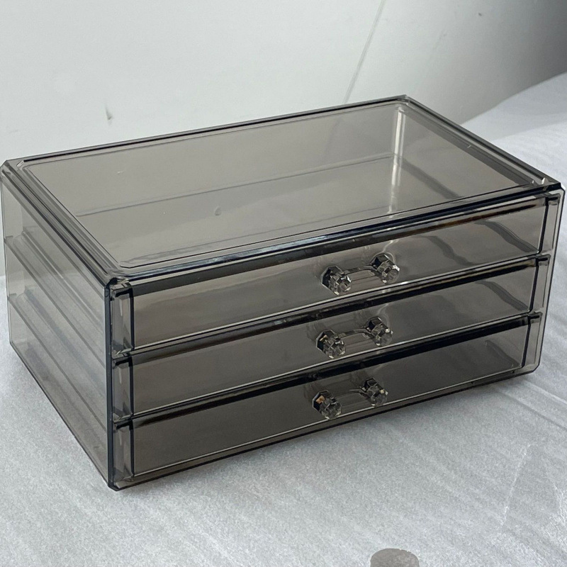 [Translucent Gray] Three-layer drawers