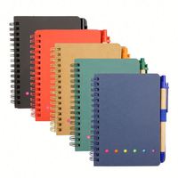 Carnet à spirales A5 en kraft avec notes adhésives, impression personnalisée