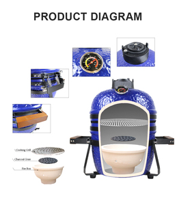 SEB / STEEL <span class=keywords><strong>BBQ</strong></span> Asador de 13 pulgadas Cerámica <span class=keywords><strong>japonesa</strong></span> Barbacoa Brasero Shichirin Fumar Asar Pollo sin humo Cocinar - Product Image 6