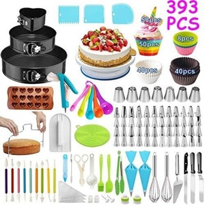 Kit de décoration de gâteaux antidérapant : Plateau tournant, outils de pâtisserie, douilles et embouts de décoration, ensemble complet d'accessoires de pâtisserie - Product Image 1