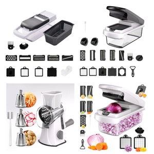 YouShun BiaoPin-010 Manual Stainless Steel 16-Piece Modern Multifunctional Fruit &amp; Vegetable <strong>Cutter</strong> Chopper Durable Kitchen Tool - Product Image 1
