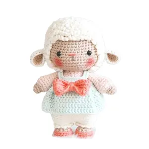 Amigurumi为儿童定制可爱有趣的软创意手工钩编羊羔羊