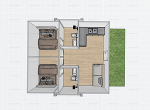 <span class=keywords><strong>Casa</strong></span> Contenedor Ventilada y Expandible de 20, 30 y 40 pies con Terraza, Apta para <span class=keywords><strong>Alquiler</strong></span> Residencial y Uso de Oficina - Product Image 5