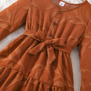 Vestido Cómodo con Volantes en las Mangas y Lazo en la Cintura <span class=keywords><strong>para</strong></span> <span class=keywords><strong>Adolescentes</strong></span>, Uso Diario Informal - Product Image 4